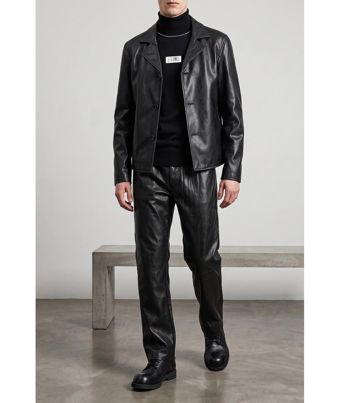 MM6 MAISON MARGIELA Черная полиуретановая куртка, фото 2