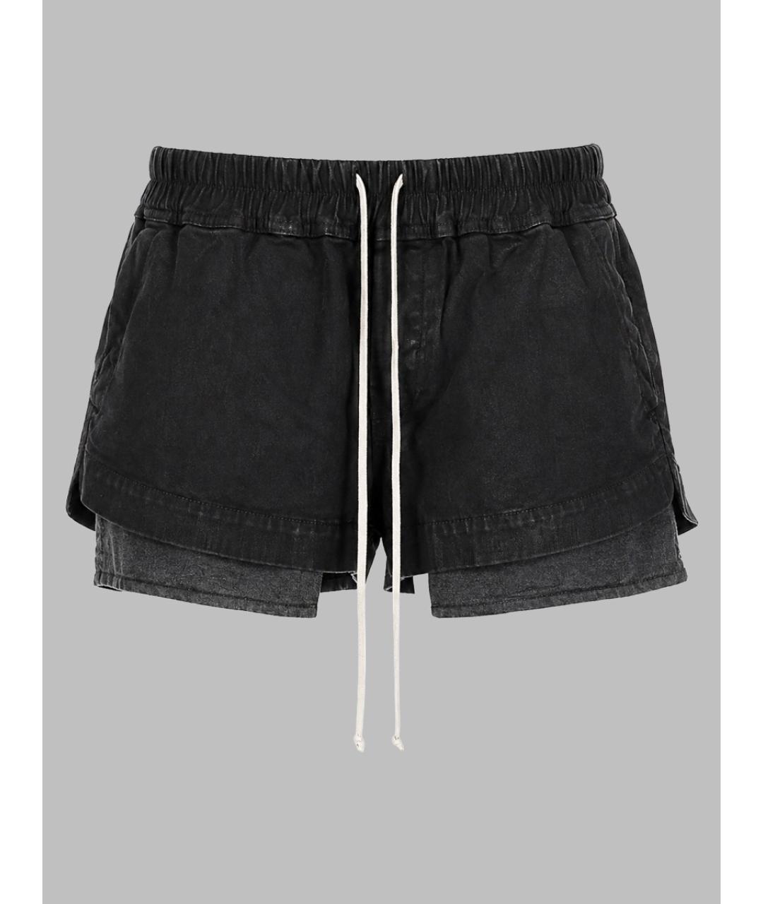 RICK OWENS DRKSHDW Черные хлопковые шорты, фото 3