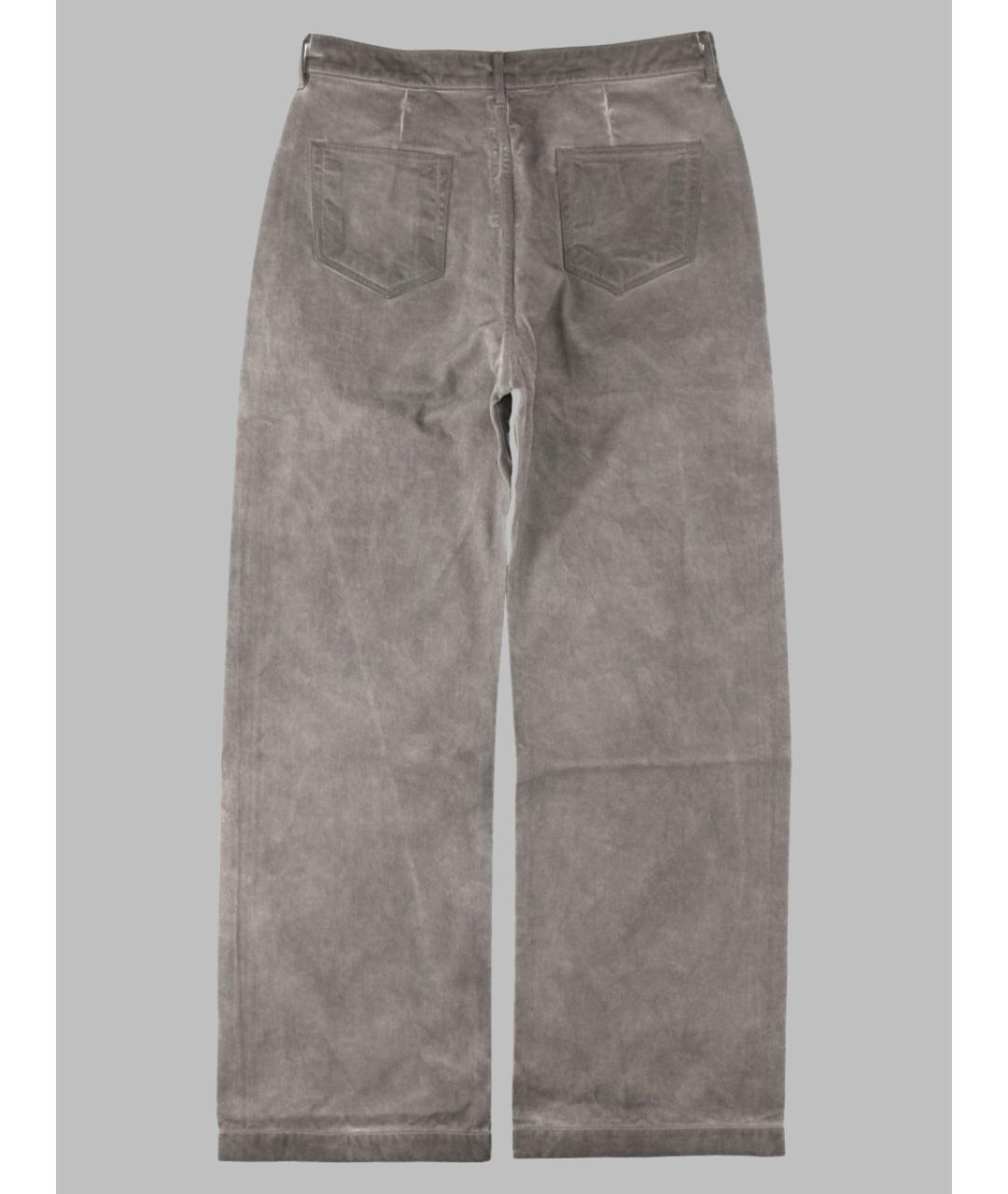 RICK OWENS DRKSHDW Серые хлопковые прямые джинсы, фото 2
