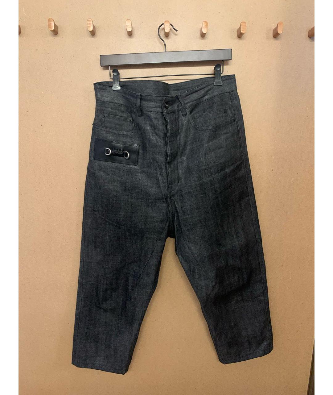 RICK OWENS Антрацитовые хлопковые джинсы, фото 4