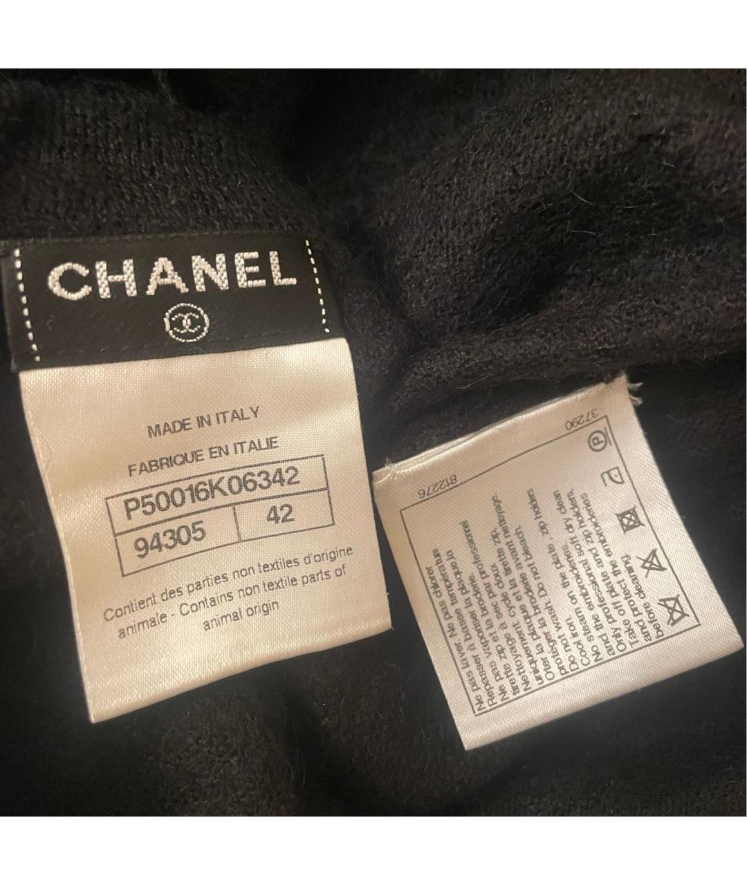 CHANEL Черное шерстяное вечернее платье, фото 3