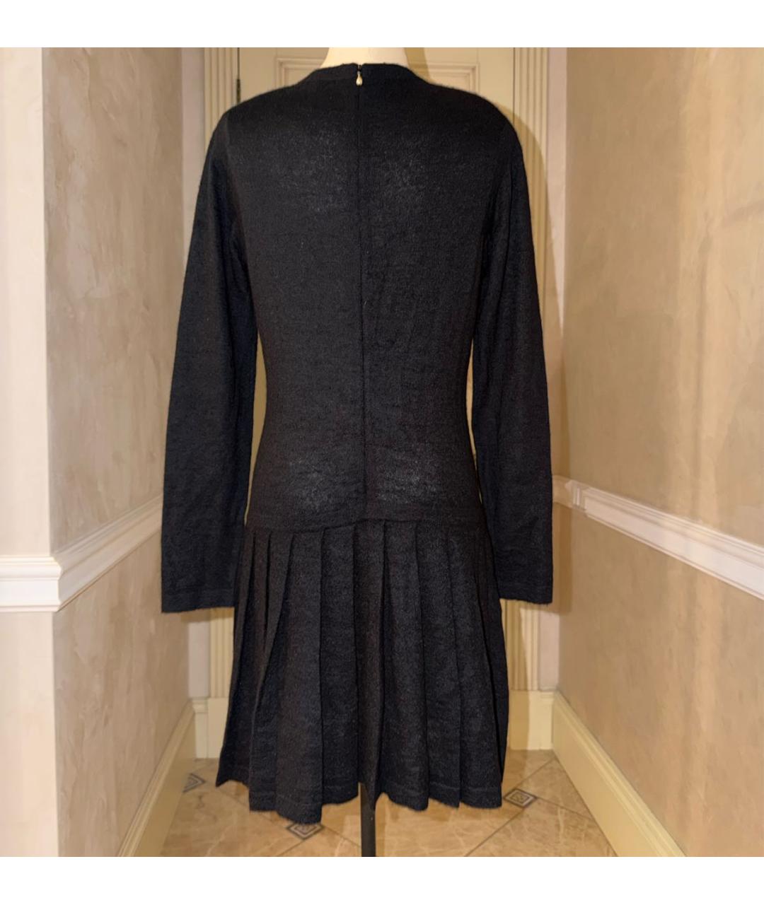 CHANEL Черное шерстяное вечернее платье, фото 2