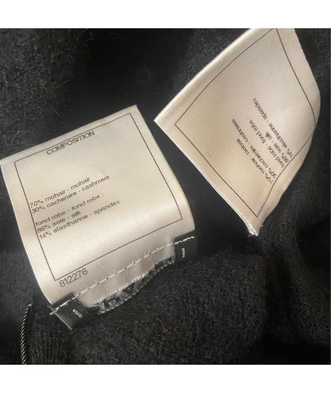 CHANEL Черное шерстяное вечернее платье, фото 4