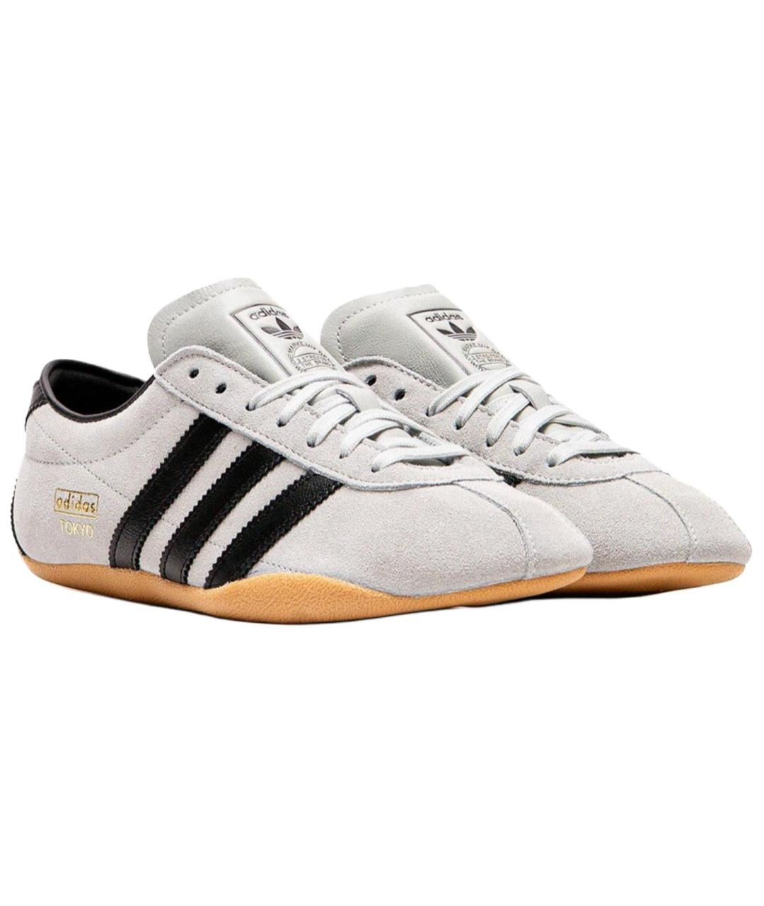 ADIDAS Бежевые замшевые кроссовки, фото 3