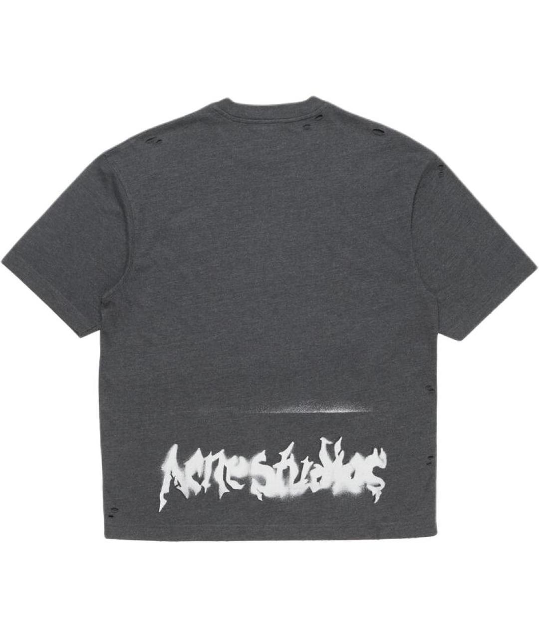 ACNE STUDIOS Черная хлопковая футболка, фото 2