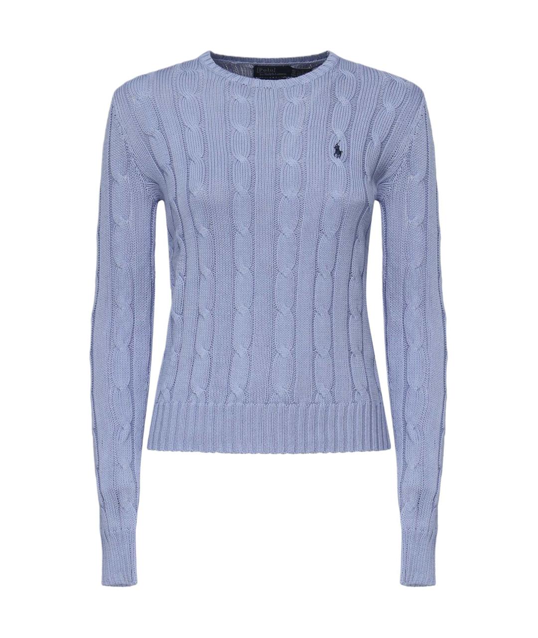 POLO RALPH LAUREN Голубой хлопковый джемпер / свитер, фото 1