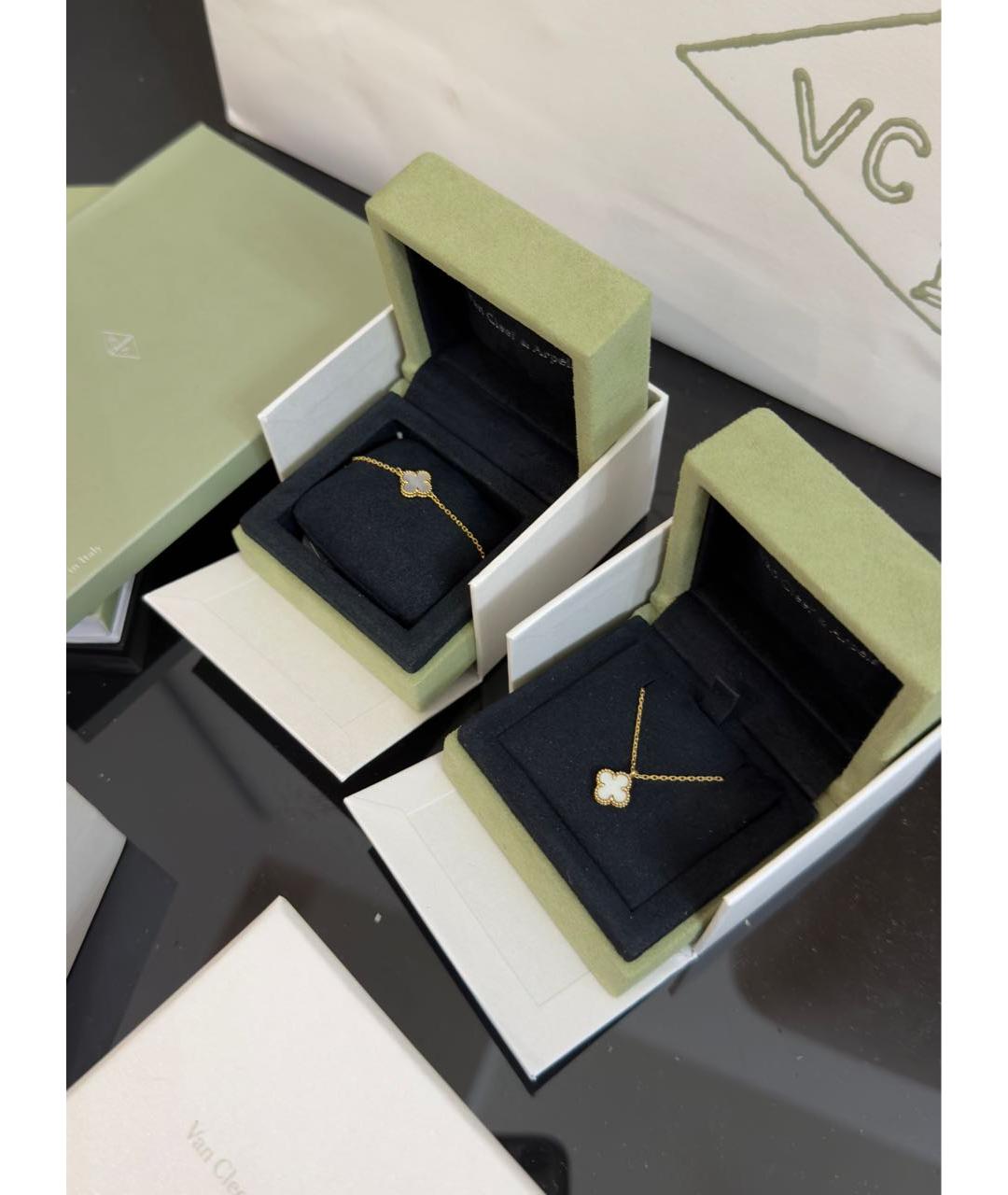 VAN CLEEF & ARPELS Белая цепочка из желтого золота, фото 2