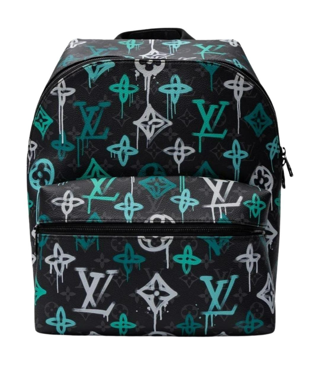 LOUIS VUITTON Черный кожаный рюкзак, фото 6