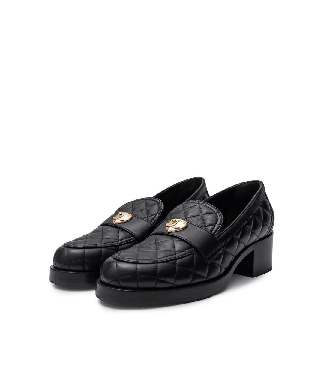 CHANEL Черные кожаные туфли, фото 2