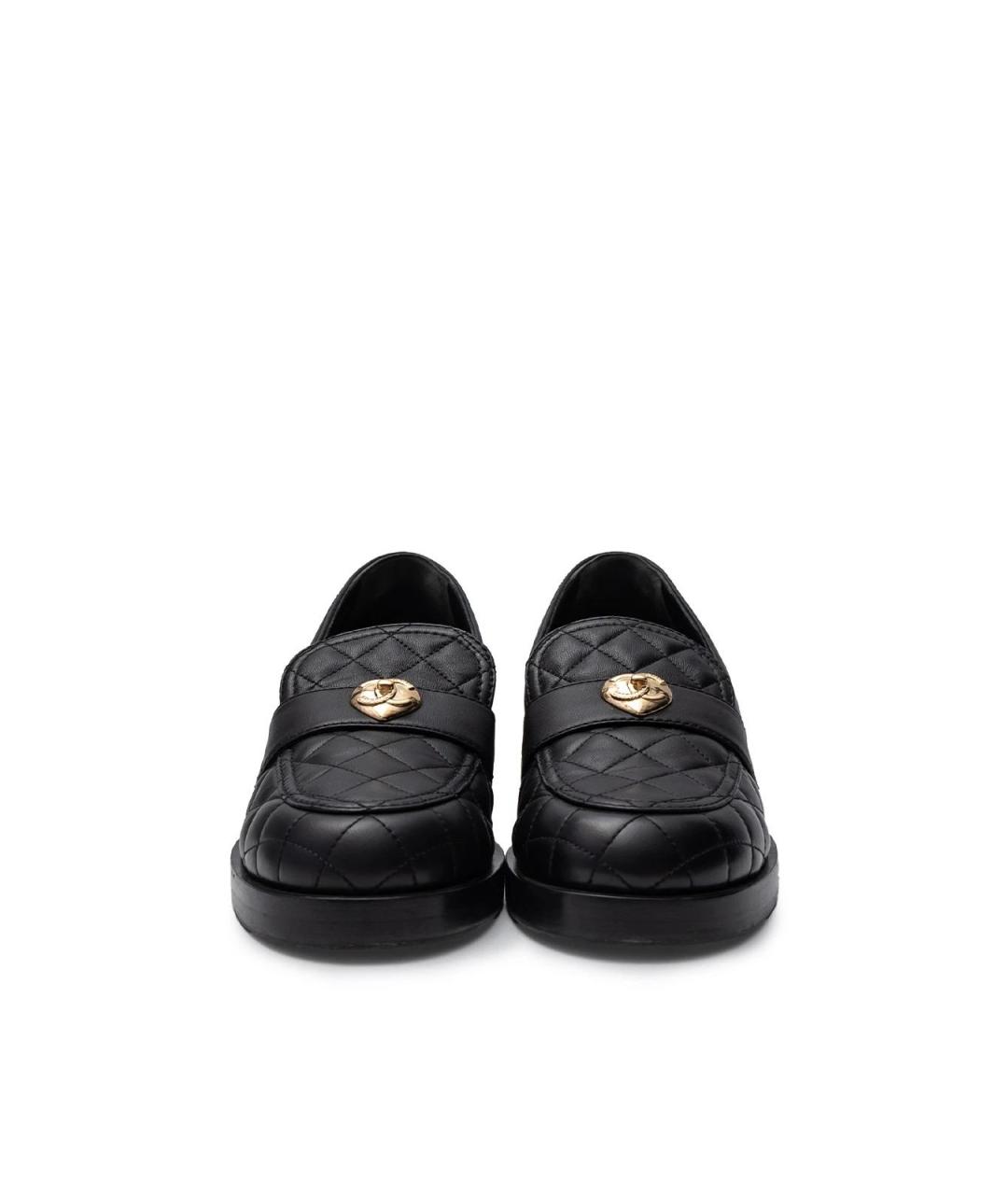 CHANEL Черные кожаные туфли, фото 4