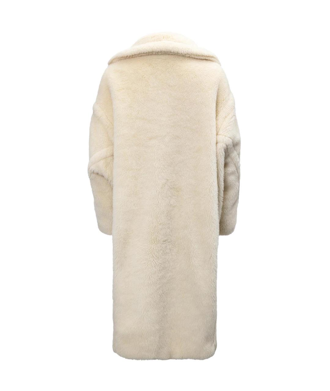 MAX MARA Белая шерстяная шуба, фото 3