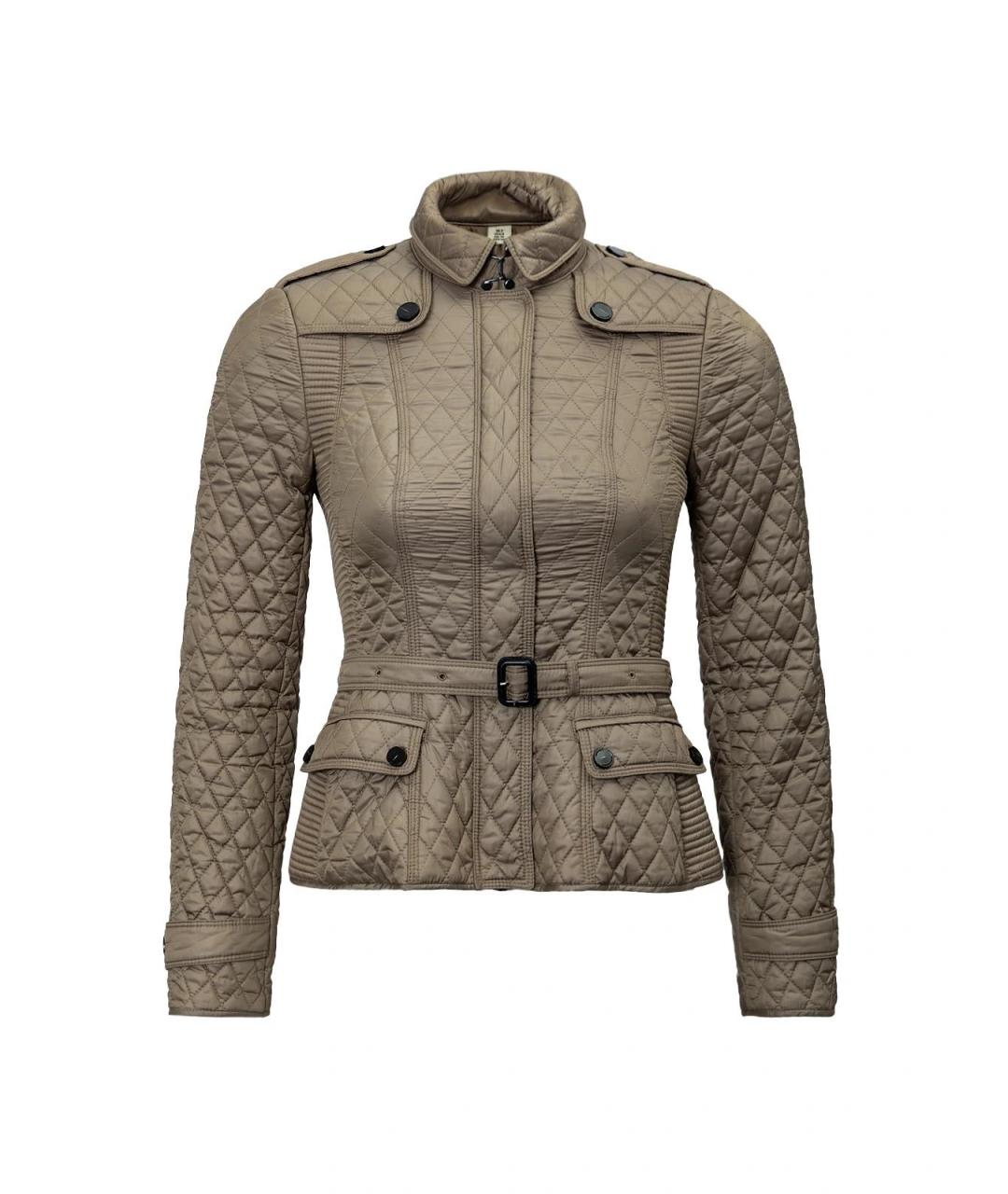 BURBERRY Бежевая полиэстеровая куртка, фото 4