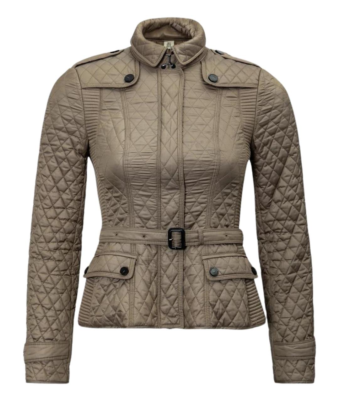 BURBERRY Бежевая полиэстеровая куртка, фото 1
