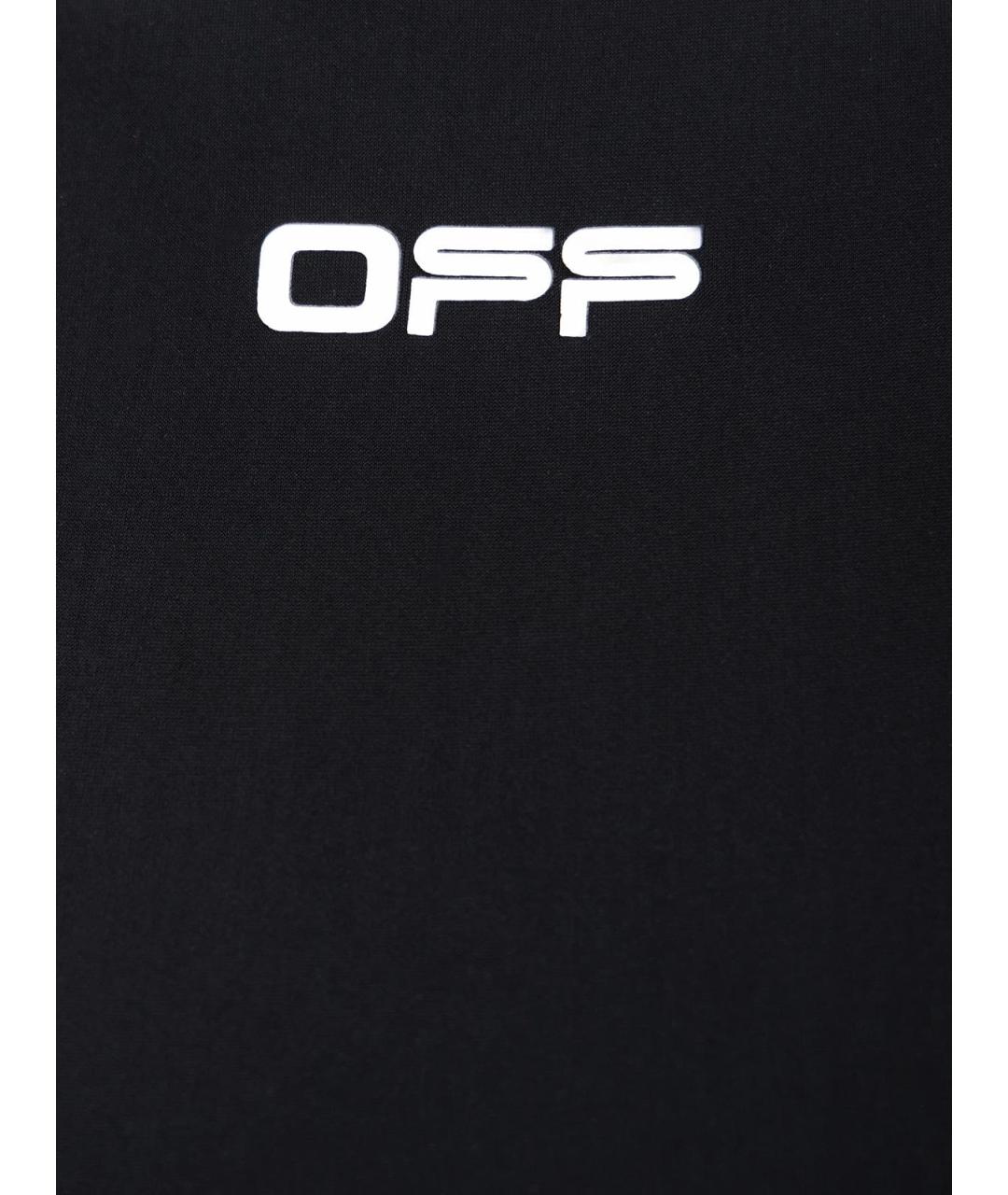 OFF-WHITE Черная полиэстеровая футболка, фото 3