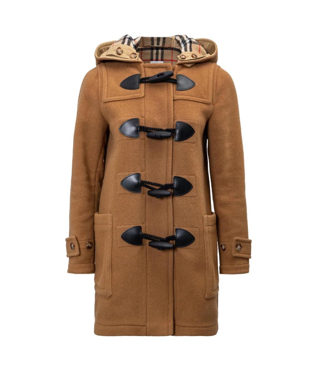 BURBERRY Бежевое шерстяное пальто, фото 4
