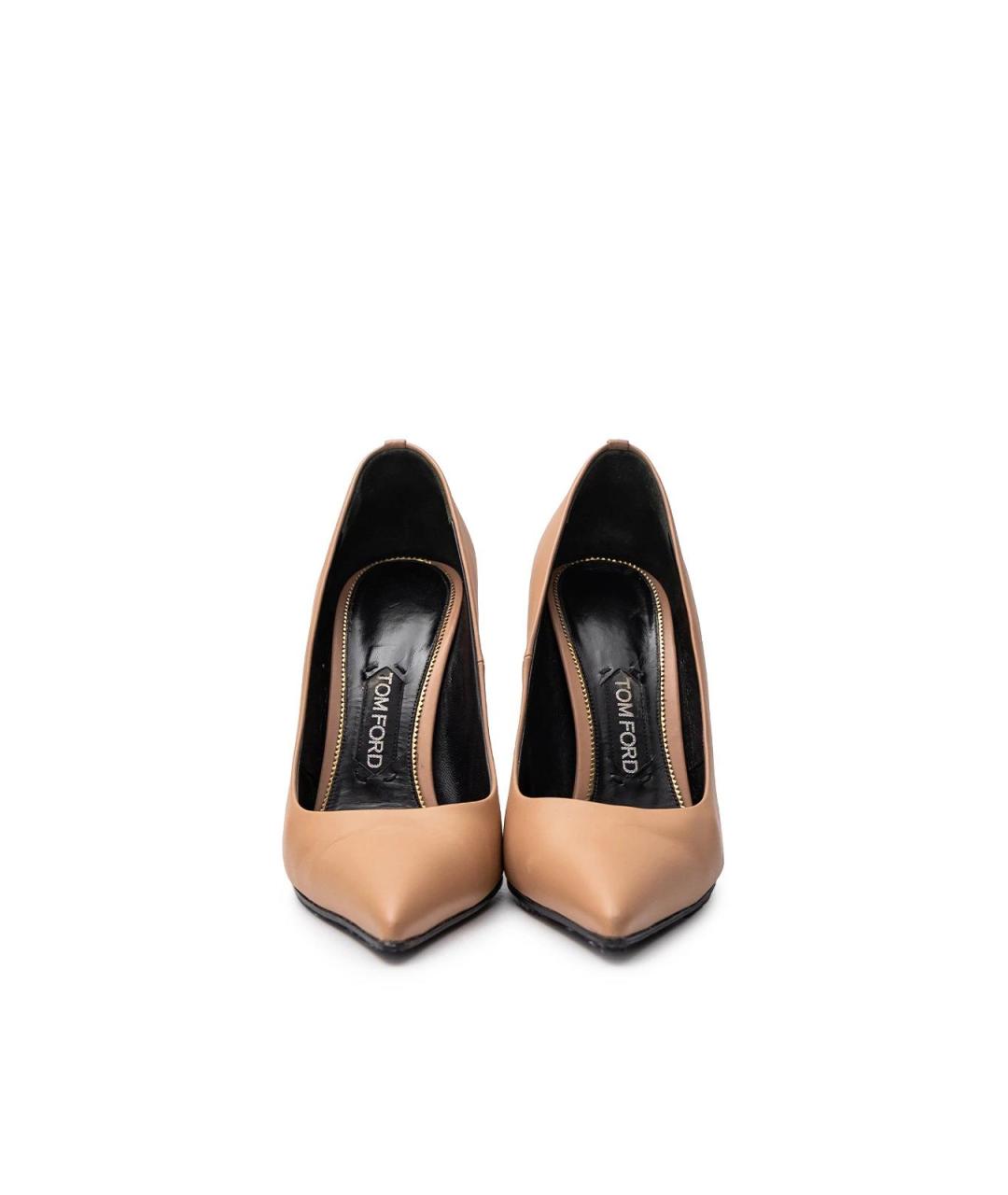 TOM FORD Бежевые кожаные туфли, фото 4