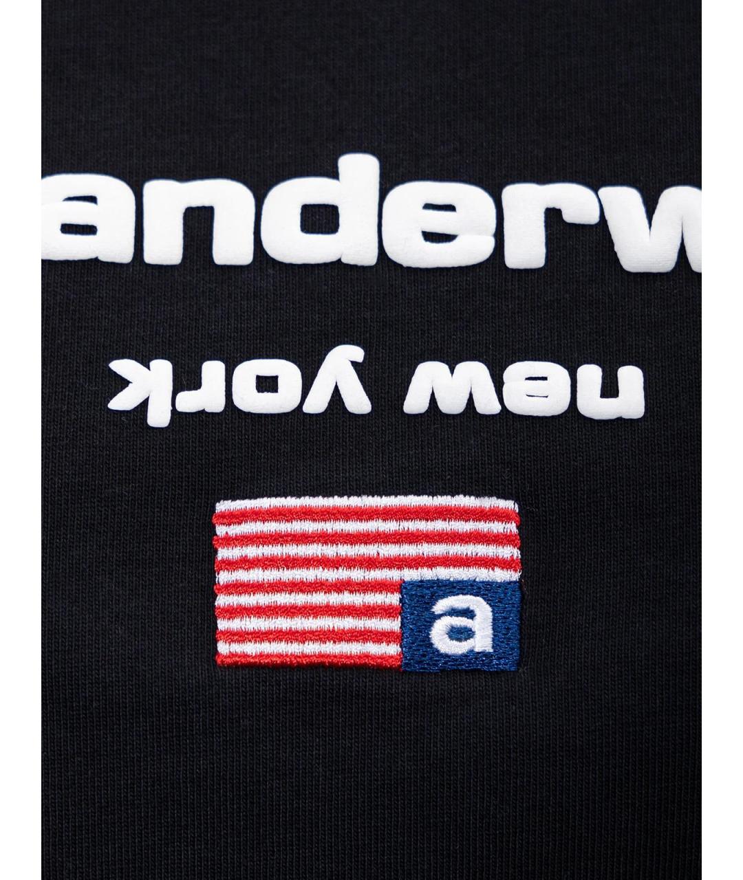 ALEXANDER WANG Черная хлопковая футболка, фото 3