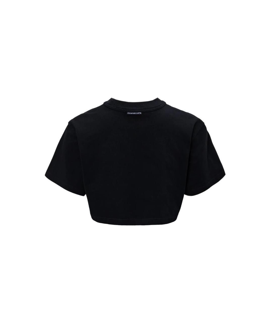 ALEXANDER WANG Черная хлопковая футболка, фото 2
