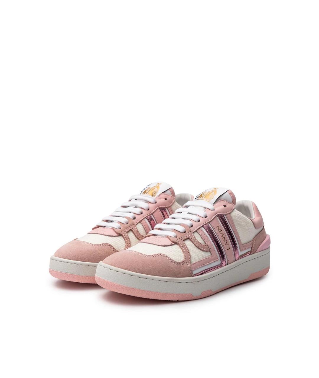 LANVIN Розовые замшевые кеды, фото 2