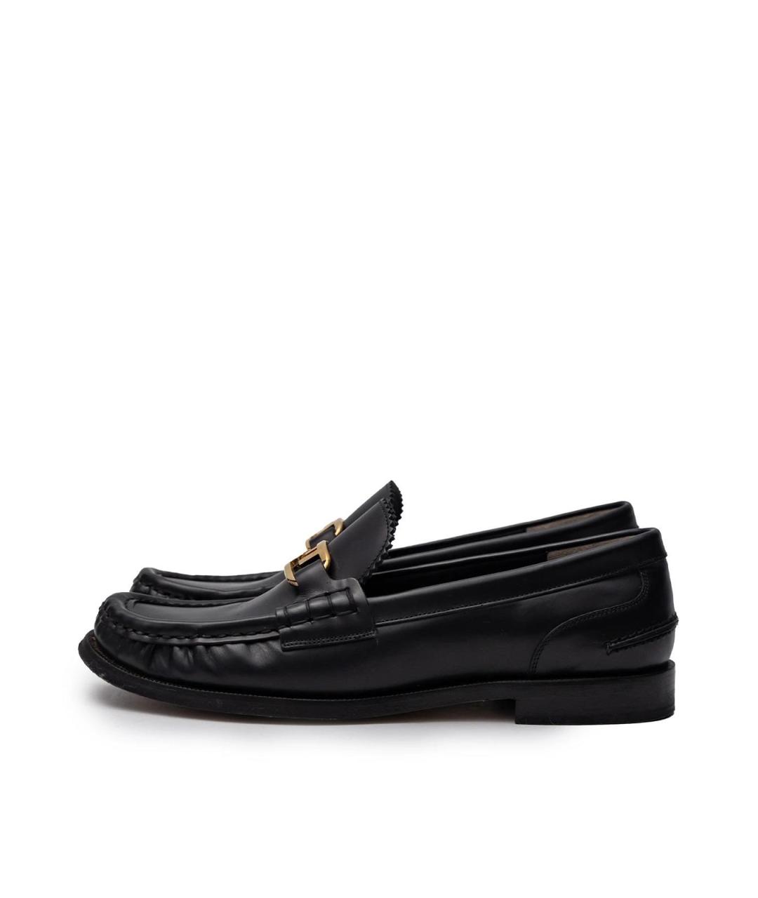 FENDI Черные кожаные лоферы, фото 5