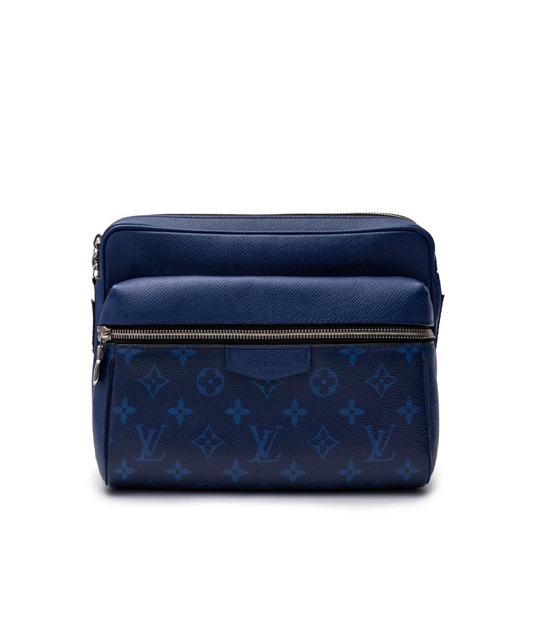 LOUIS VUITTON Синяя кожаная сумка тоут, фото 6