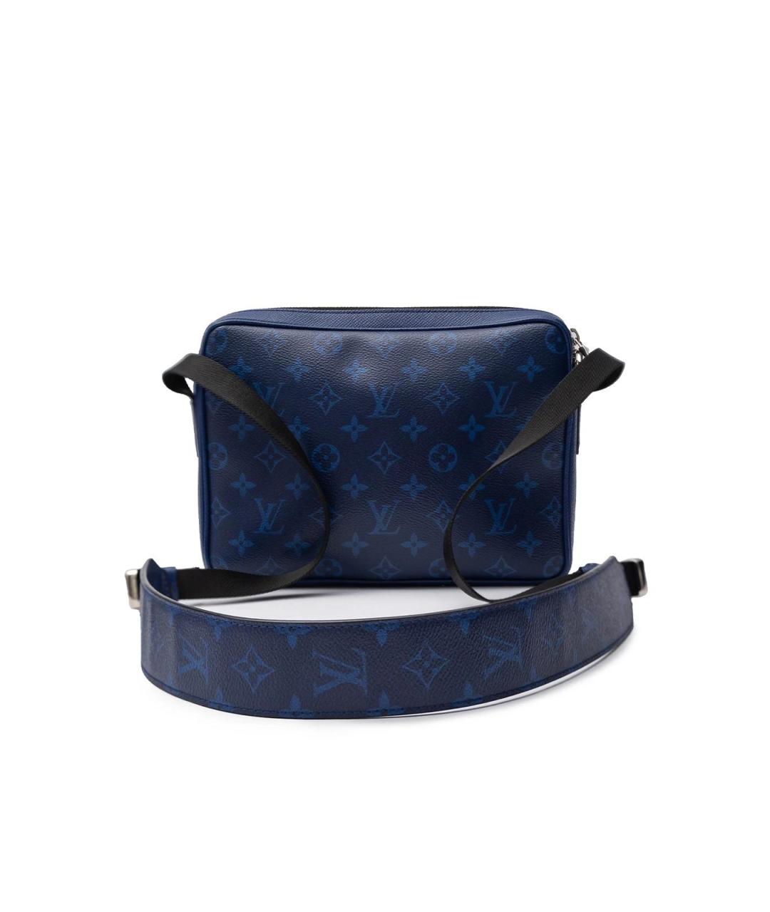 LOUIS VUITTON Синяя кожаная сумка тоут, фото 3