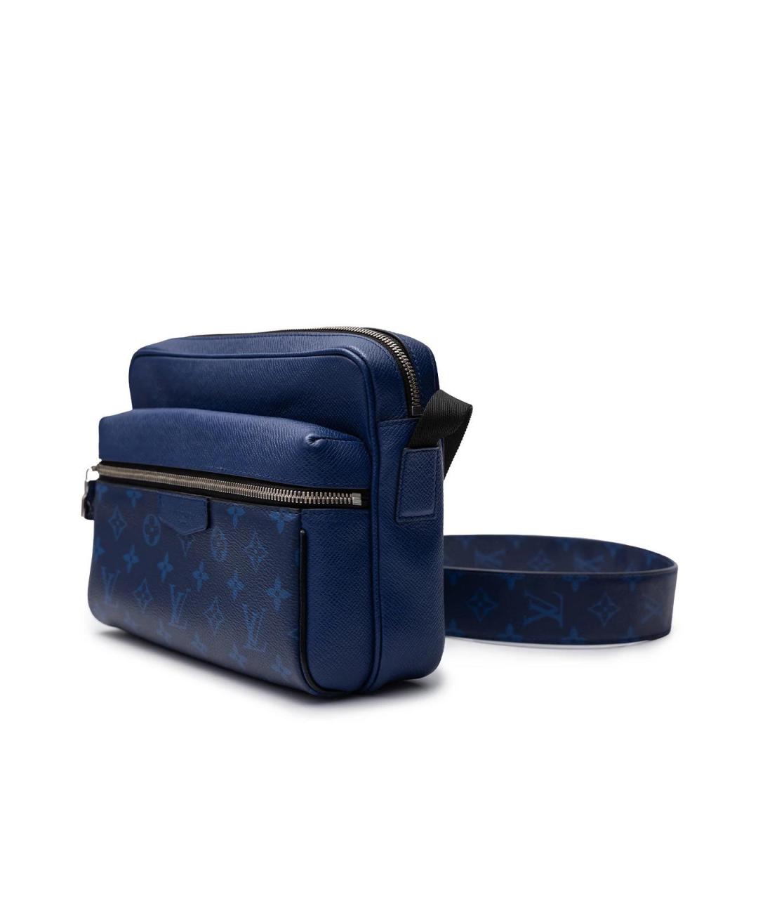 LOUIS VUITTON Синяя кожаная сумка тоут, фото 2