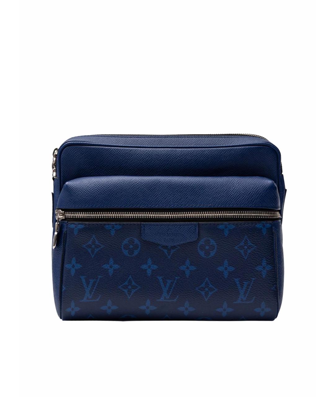 LOUIS VUITTON Синяя кожаная сумка тоут, фото 1