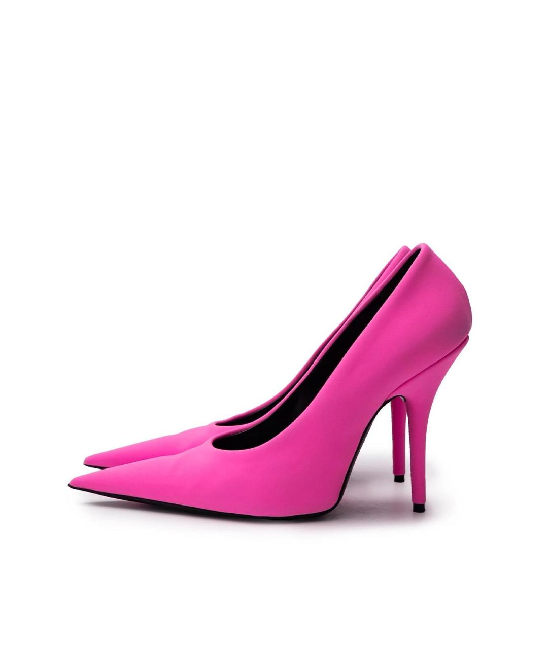BALENCIAGA Фуксия текстильные туфли, фото 5