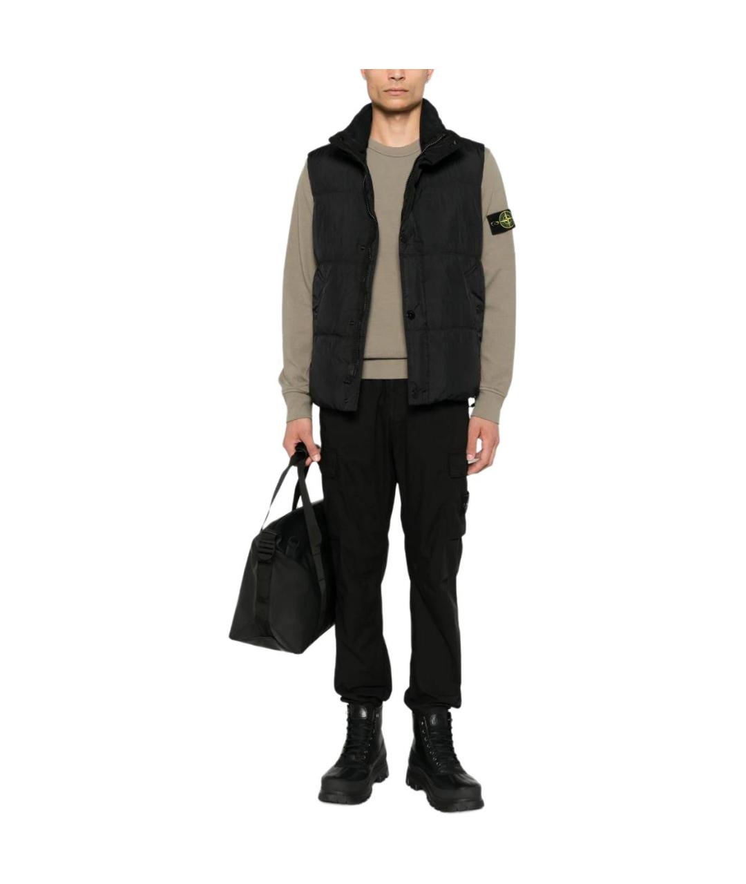 STONE ISLAND Черный жилет, фото 3