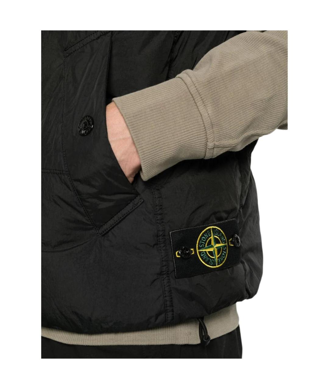 STONE ISLAND Черный жилет, фото 4
