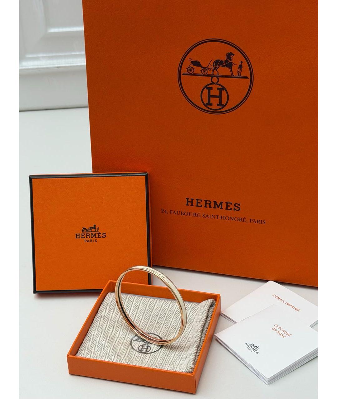 HERMES Золотой браслет, фото 2