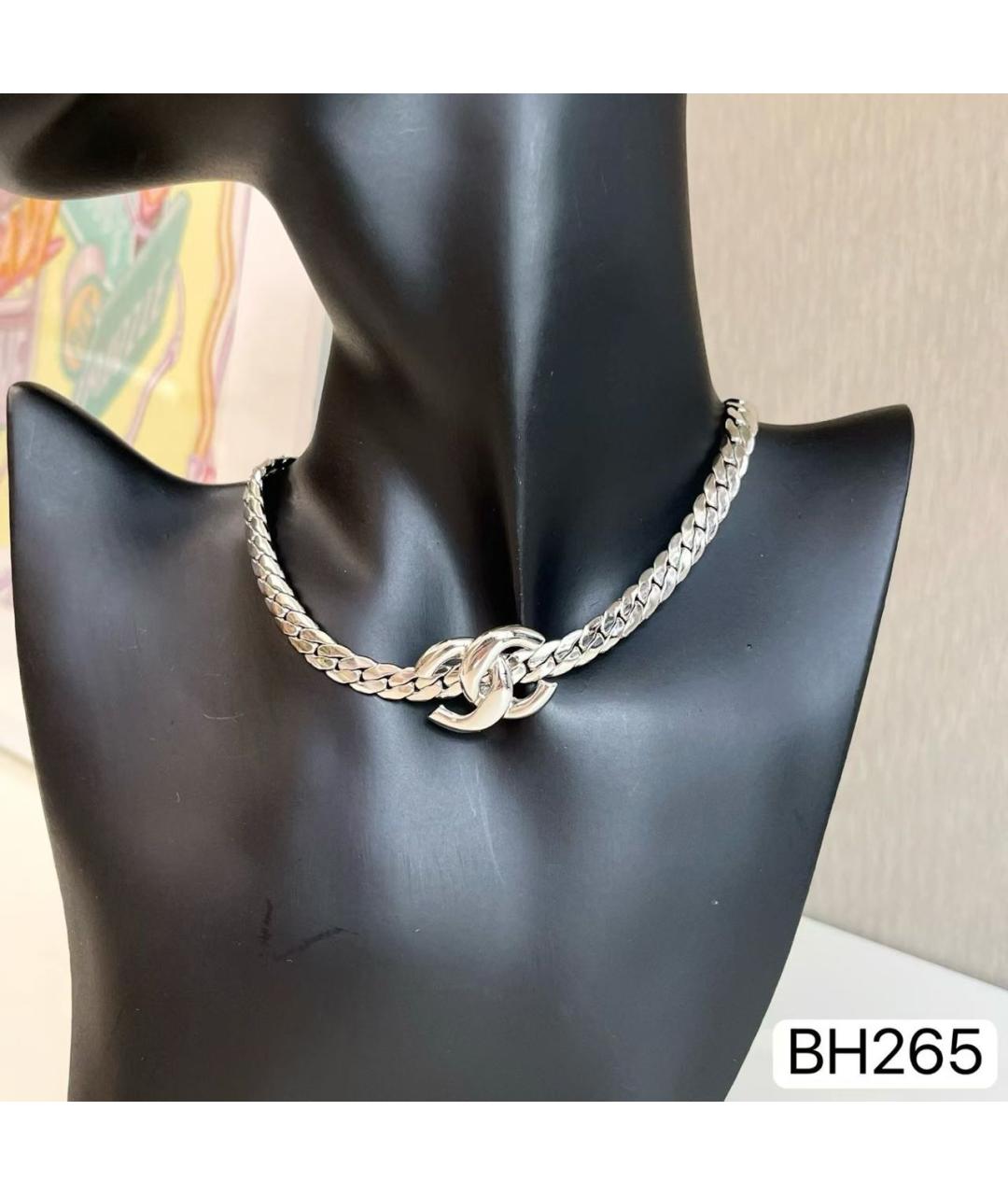 CHANEL Серебряное металлическое колье, фото 2