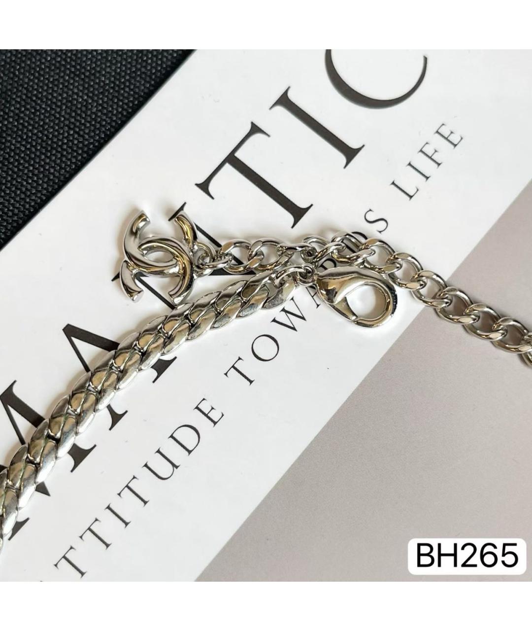 CHANEL Серебряное металлическое колье, фото 5