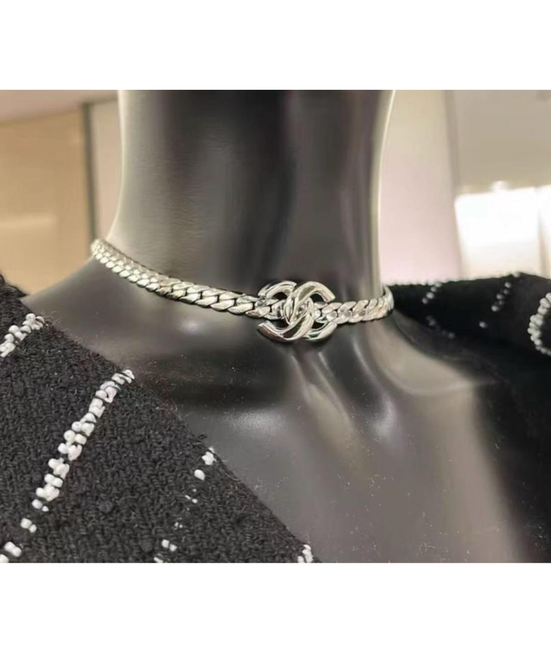 CHANEL Серебряное металлическое колье, фото 3