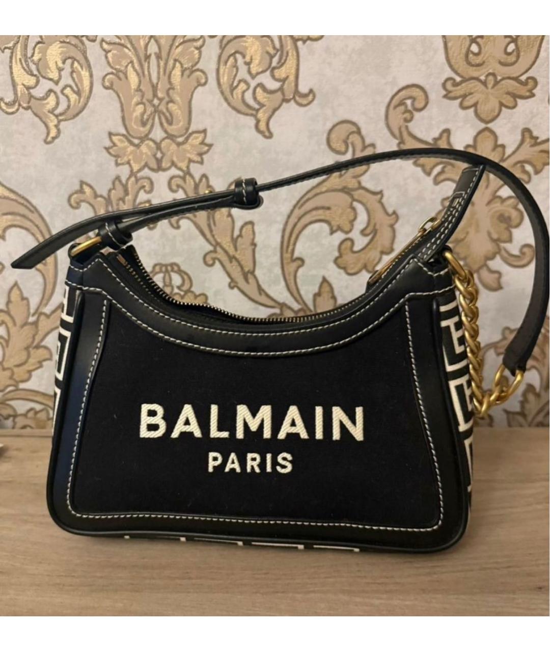 BALMAIN Черная тканевая сумка через плечо, фото 4