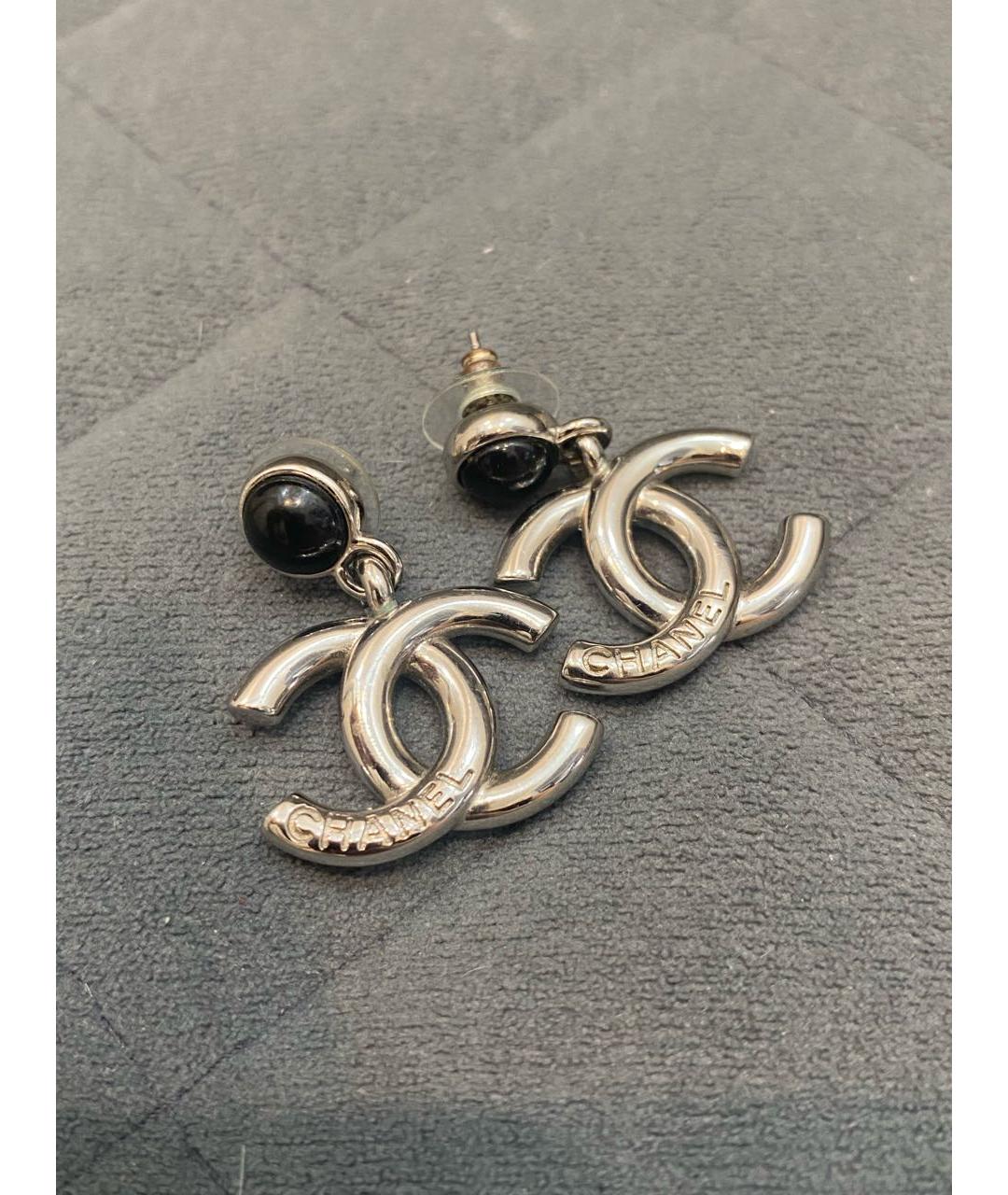 CHANEL Серебряные металлические серьги, фото 4