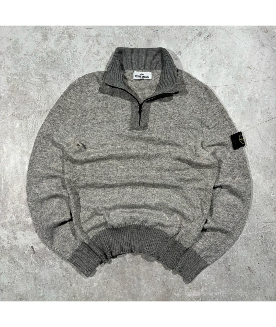 STONE ISLAND Серый шерстяной джемпер / свитер, фото 7