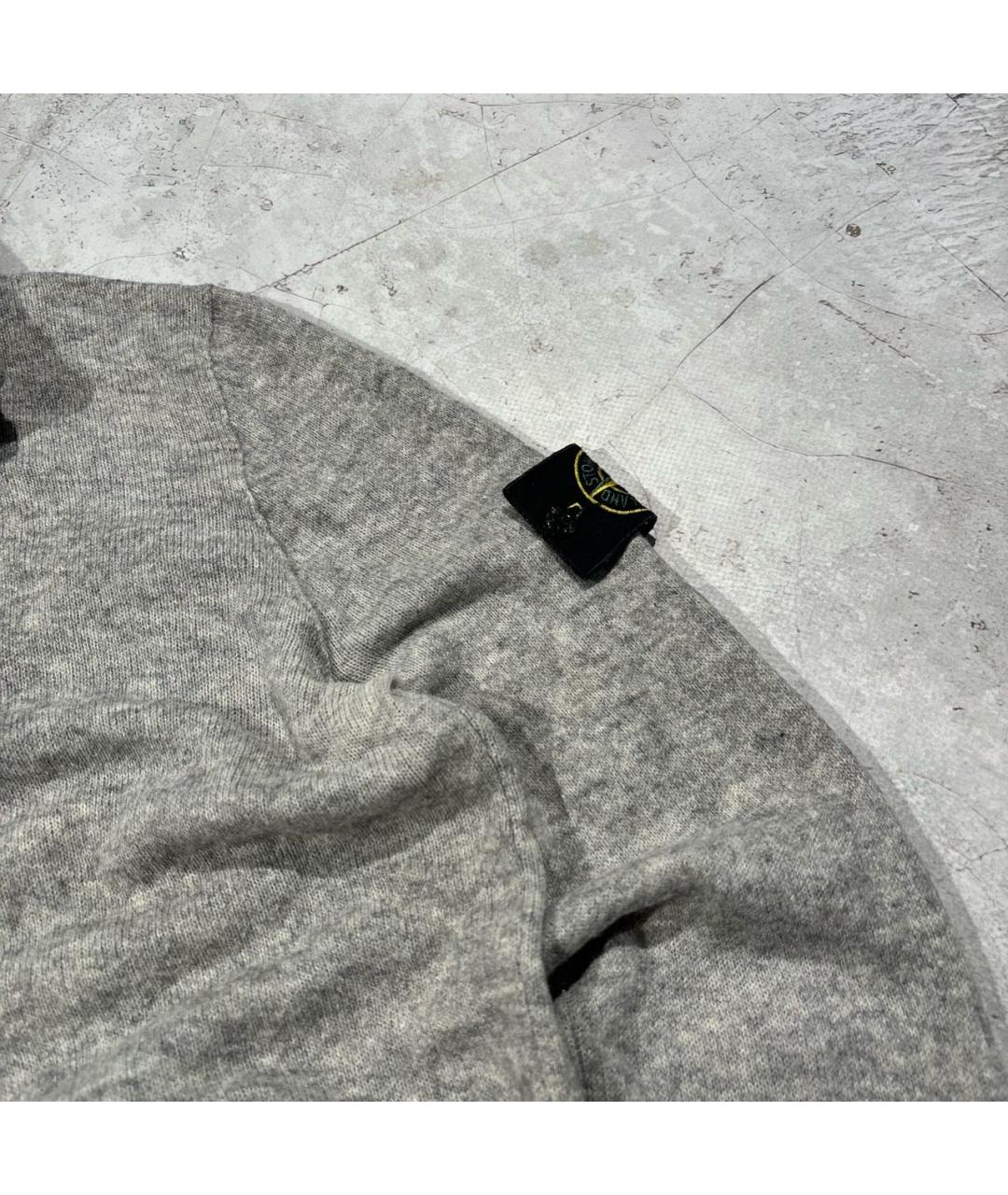 STONE ISLAND Серый шерстяной джемпер / свитер, фото 4