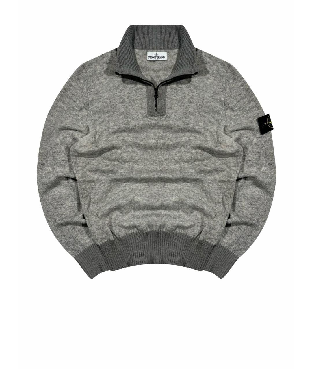 STONE ISLAND Серый шерстяной джемпер / свитер, фото 1