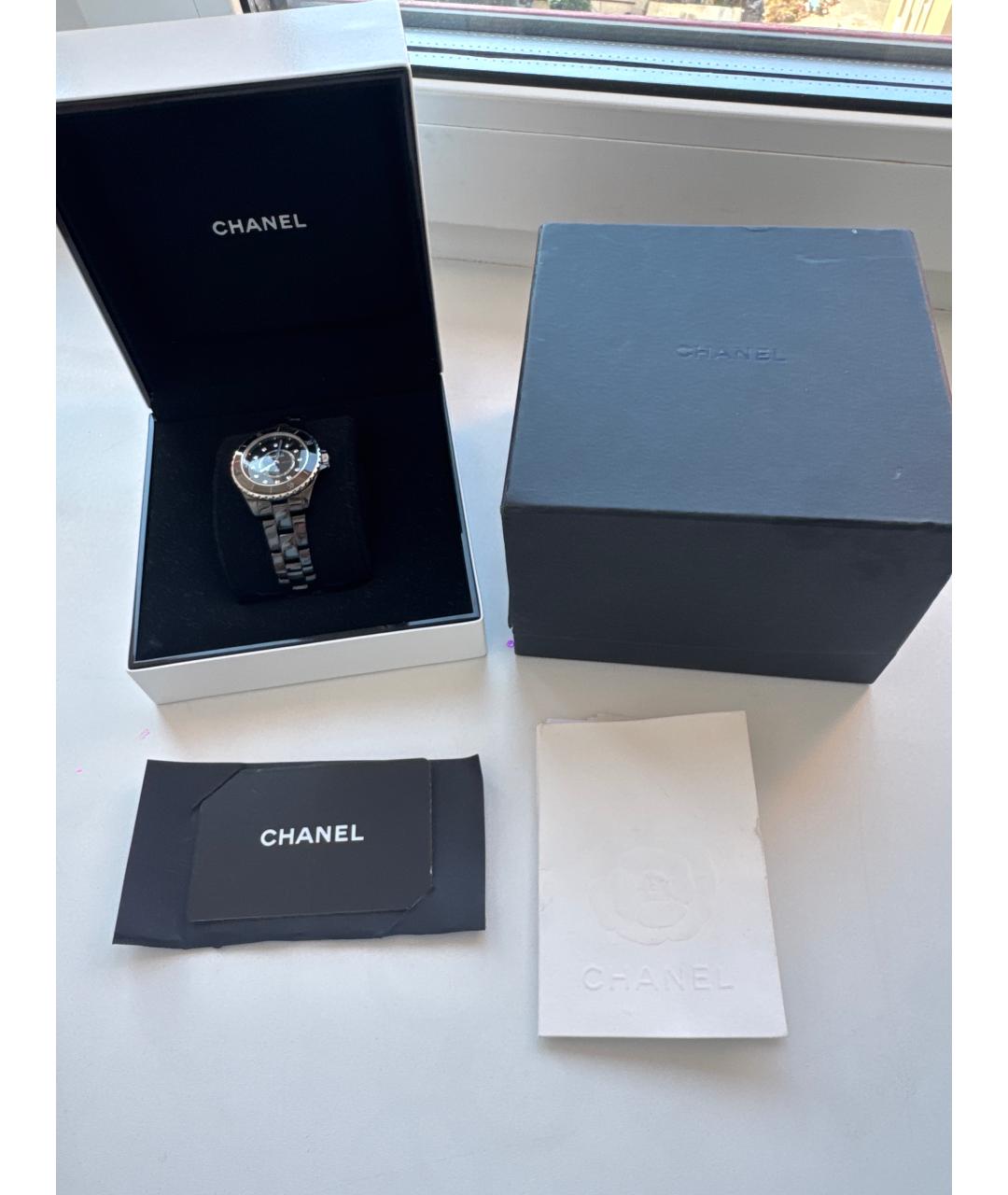 CHANEL Черные часы, фото 4