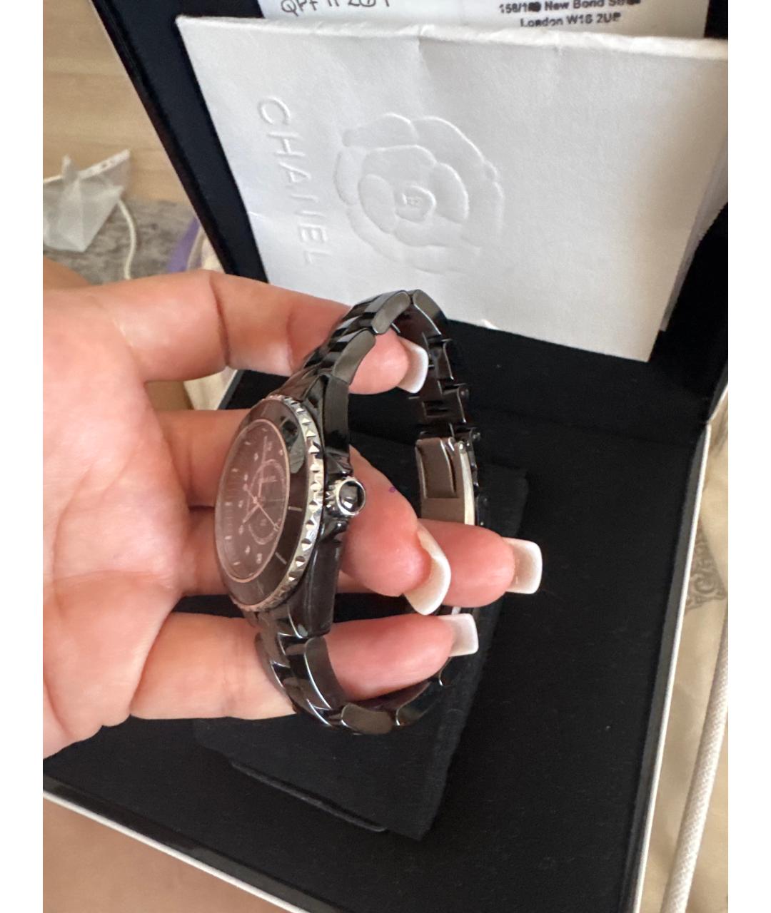 CHANEL Черные часы, фото 3
