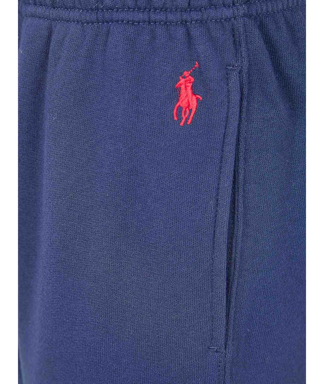 POLO RALPH LAUREN Синие полиэстеровые брюки широкие, фото 3