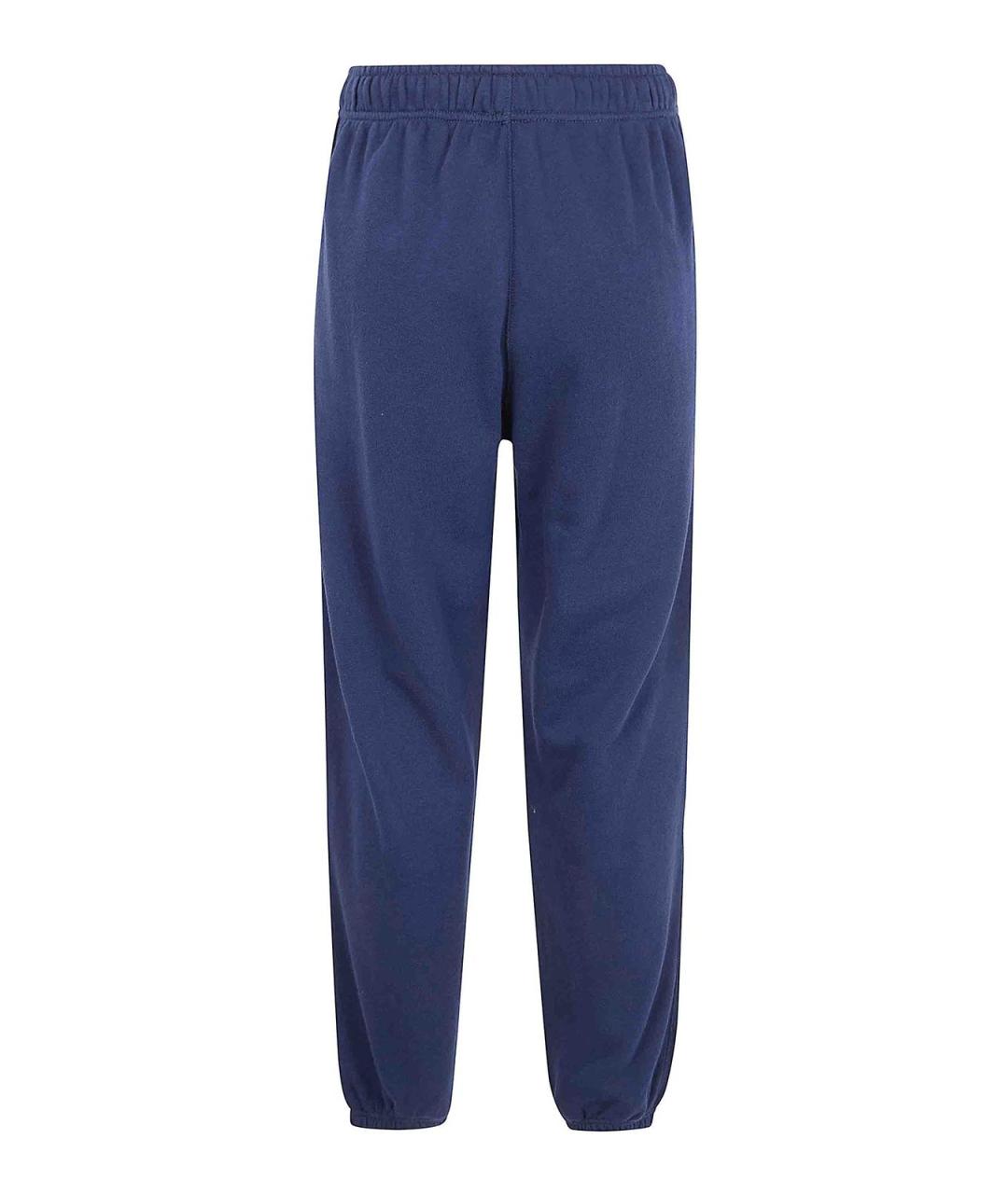 POLO RALPH LAUREN Синие полиэстеровые брюки широкие, фото 2