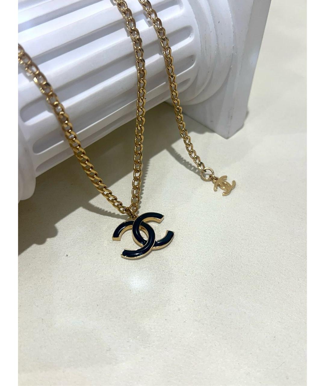 CHANEL Золотая металлическая подвеска, фото 6