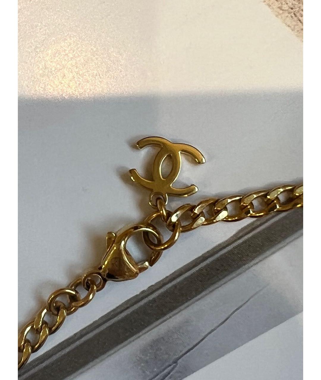 CHANEL Золотая металлическая подвеска, фото 5
