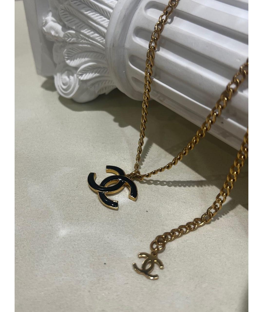 CHANEL Золотая металлическая подвеска, фото 4