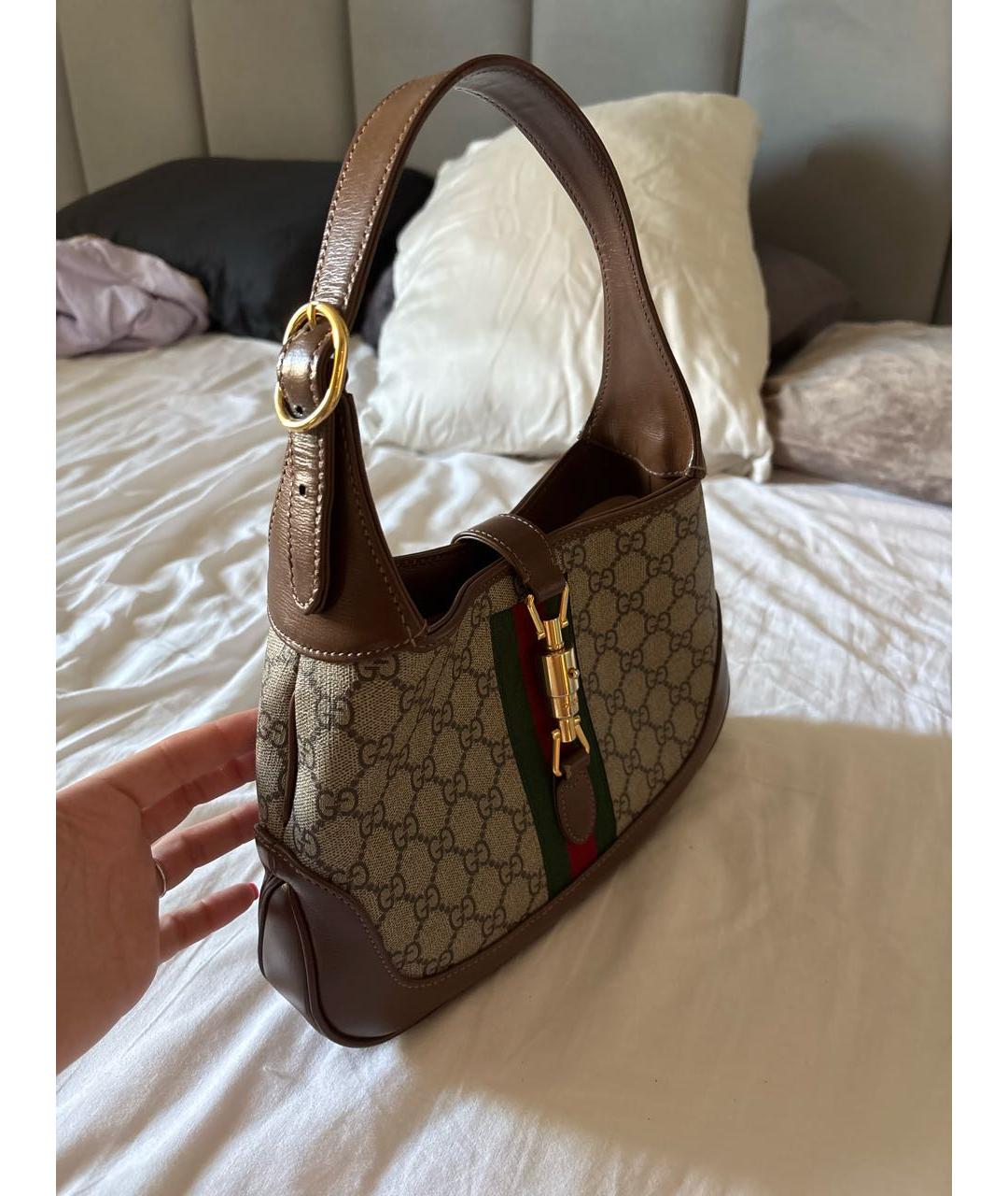 GUCCI Бежевая сумка с короткими ручками, фото 2
