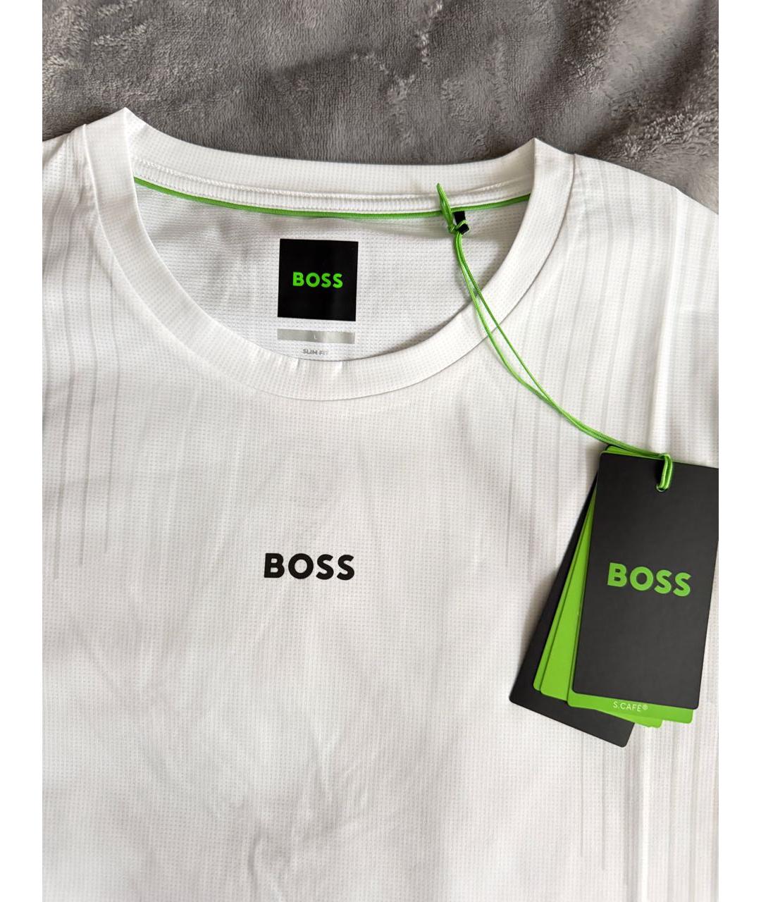 HUGO BOSS Белая футболка, фото 4