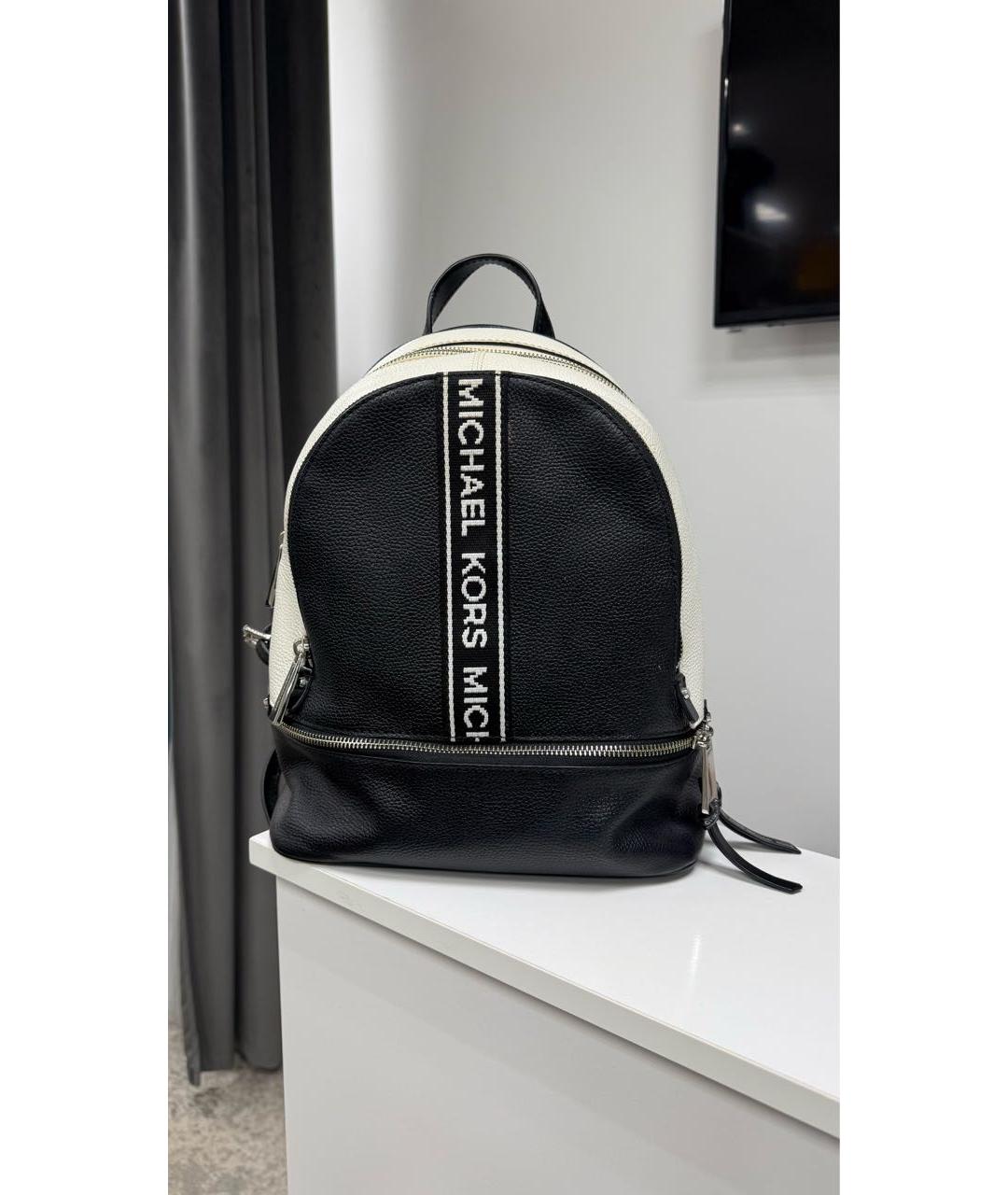 MICHAEL KORS Черный кожаный рюкзак, фото 7